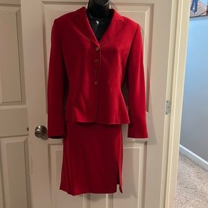 Red Tahari Skirt Suit